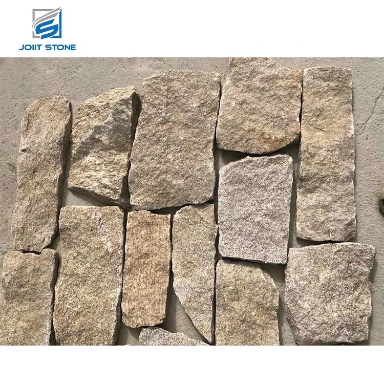 Rock Face Tiger Skin Yellow Granite Loose Stone Wall Cladding Brick