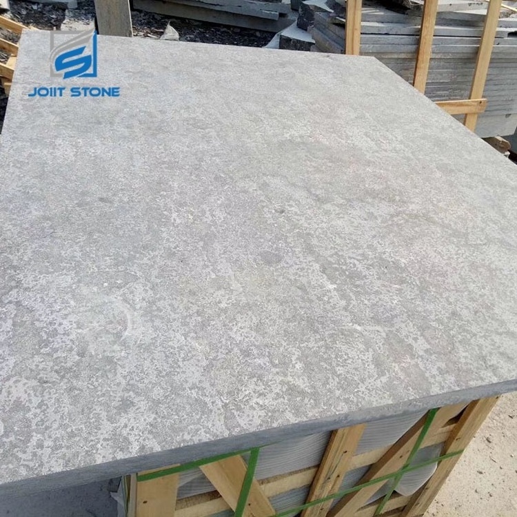 Factory Supply Blue Limestone Flamed Big Slabs And Tiles