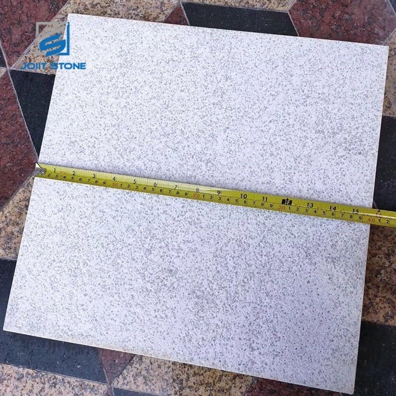 China White Color Floor Wall Construction Flamed Surface Exterior Granite Tile