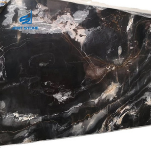 Fantasy Black Shadow Marble Slabs For Interior Wall