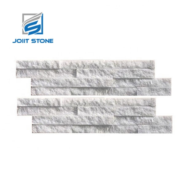 White Quartzite Cultured Stone Veneer Wall Cladding Thin Ledgestone