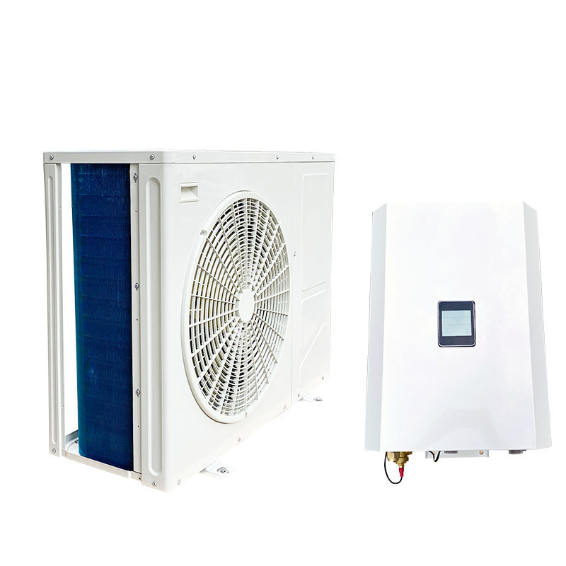 9Kw split DC inverter Heat Pump for Air to Water Heating and cooling used in Hotels offices Showering Sauna Spa