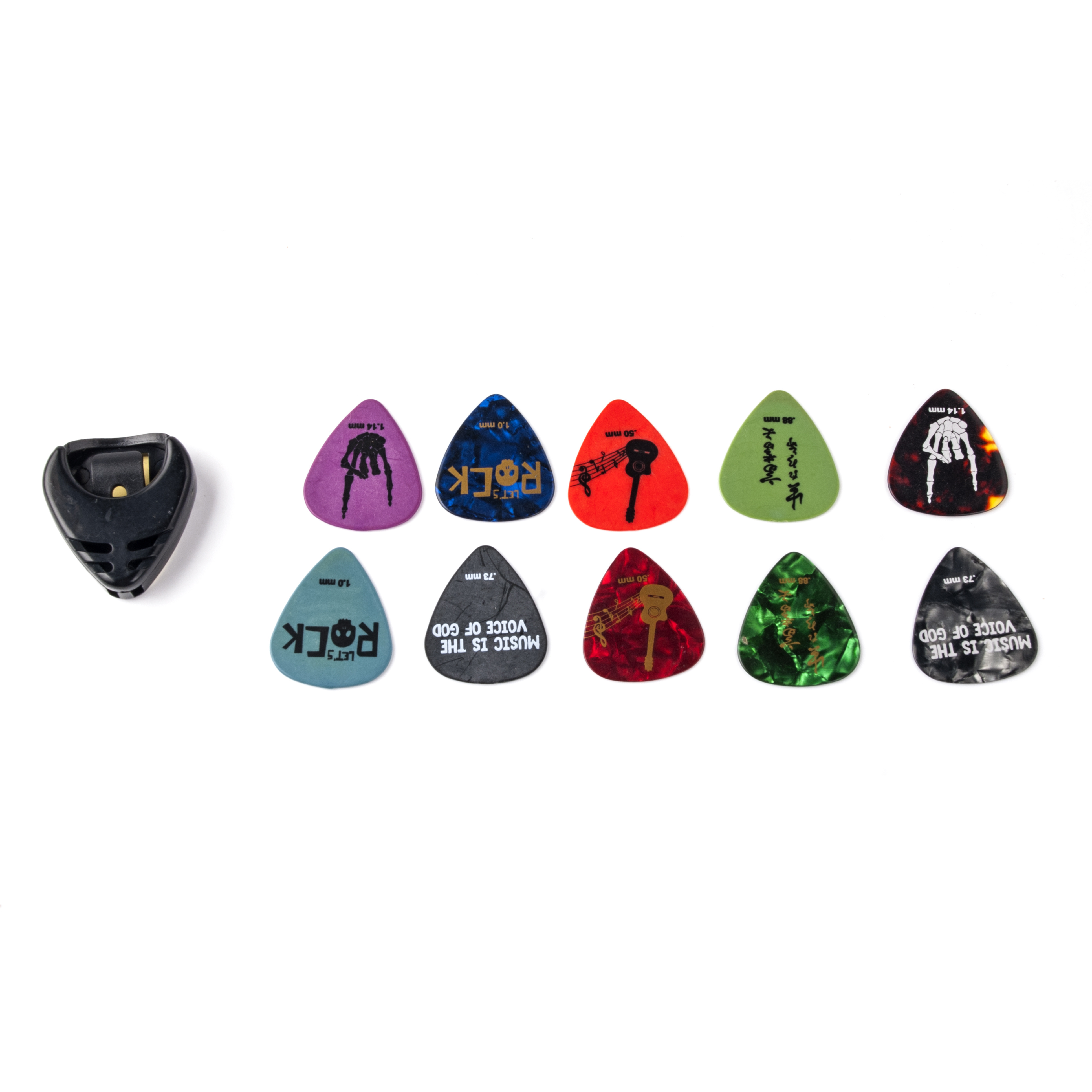 Colorful silk printing Guitar Picks customize logo for Electric, Acoustic, or Bass Guitar Various thickness