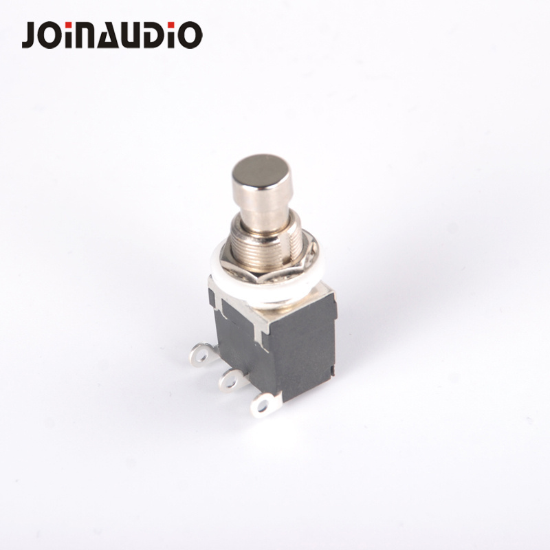 Join Audio 3PDT 9pin Foot Switch Latching LED Ring Box Stomp Push Button Switch For Guitar Effects Pedal