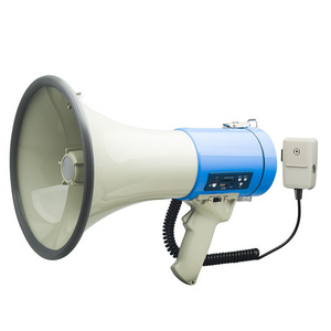 Outdoor Portable Rechargeable Long Distance Handheld ABS Powerful Loudspeaker Recording Horn USB SD Megaphone With Should Belt