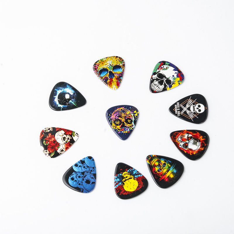 Colorful silk printing Guitar Picks customize logo for Electric, Acoustic, or Bass Guitar Various thickness