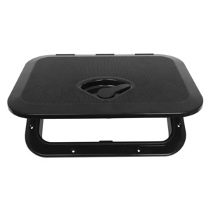 Marine hatch access cam boat hatch and lid with locking slam latch handle black