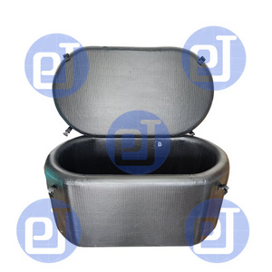 Ready make blowup ice bath tub with 304 stainless steel connectors as water in and water out mouth