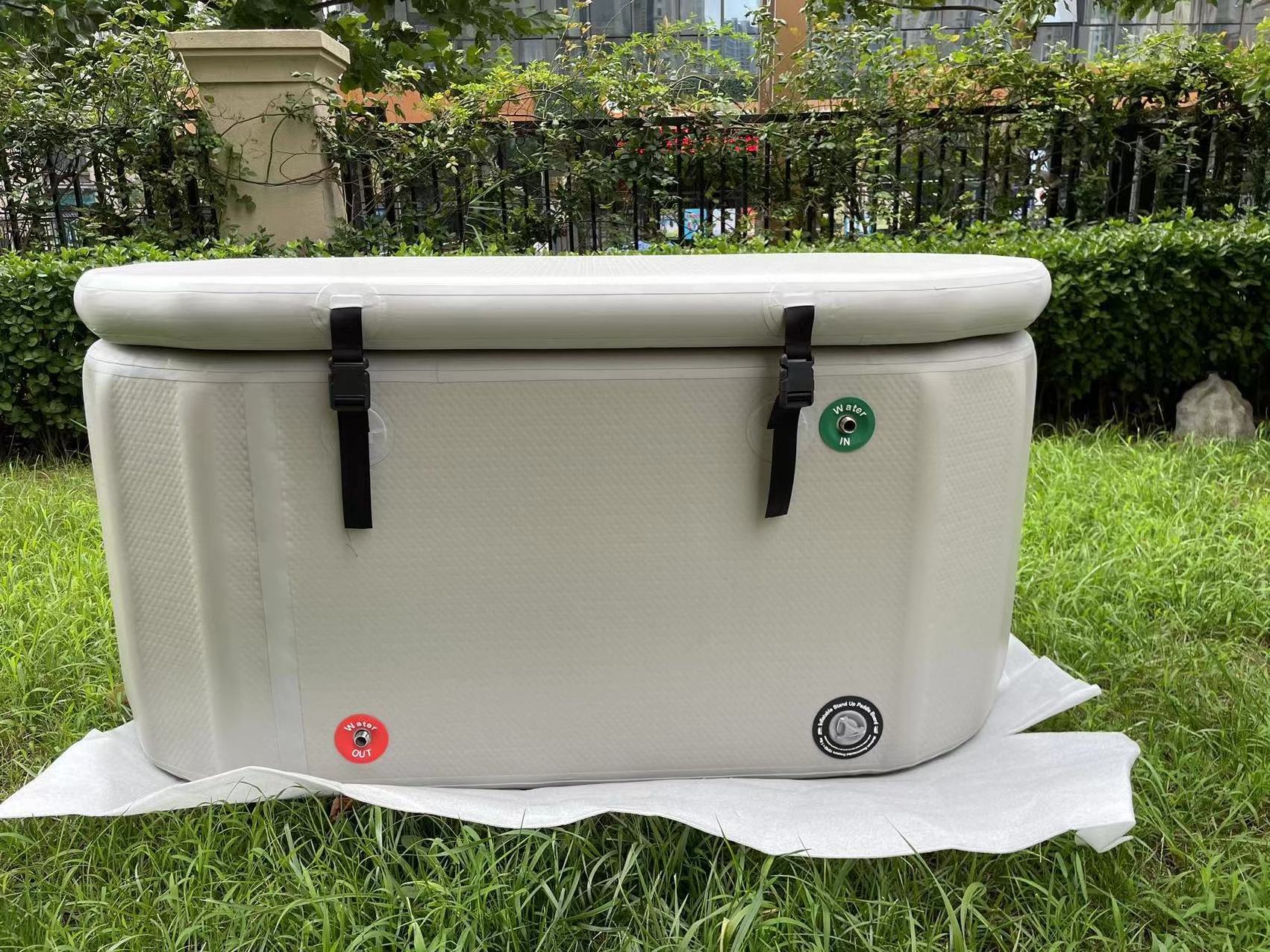 Drop Shipping Cold plunge tub outdoor with 304 Stainless steel connectors as water in and water out mouth