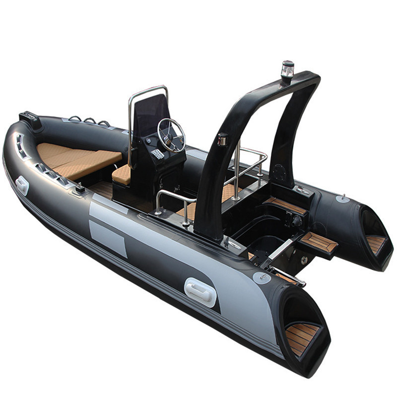 High Quality Safe inflatable boat hard floor aluminum fishing inflatable boat steering console for sailing rescue