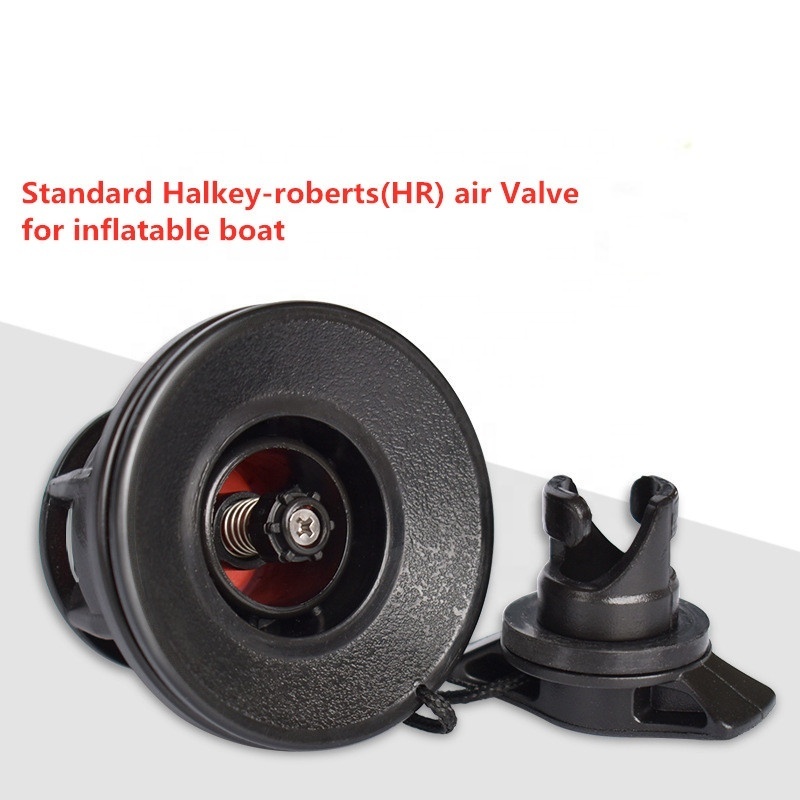 Halkey-roberts(HR) air Valve for inflatable boat Replacement charge valve, Black