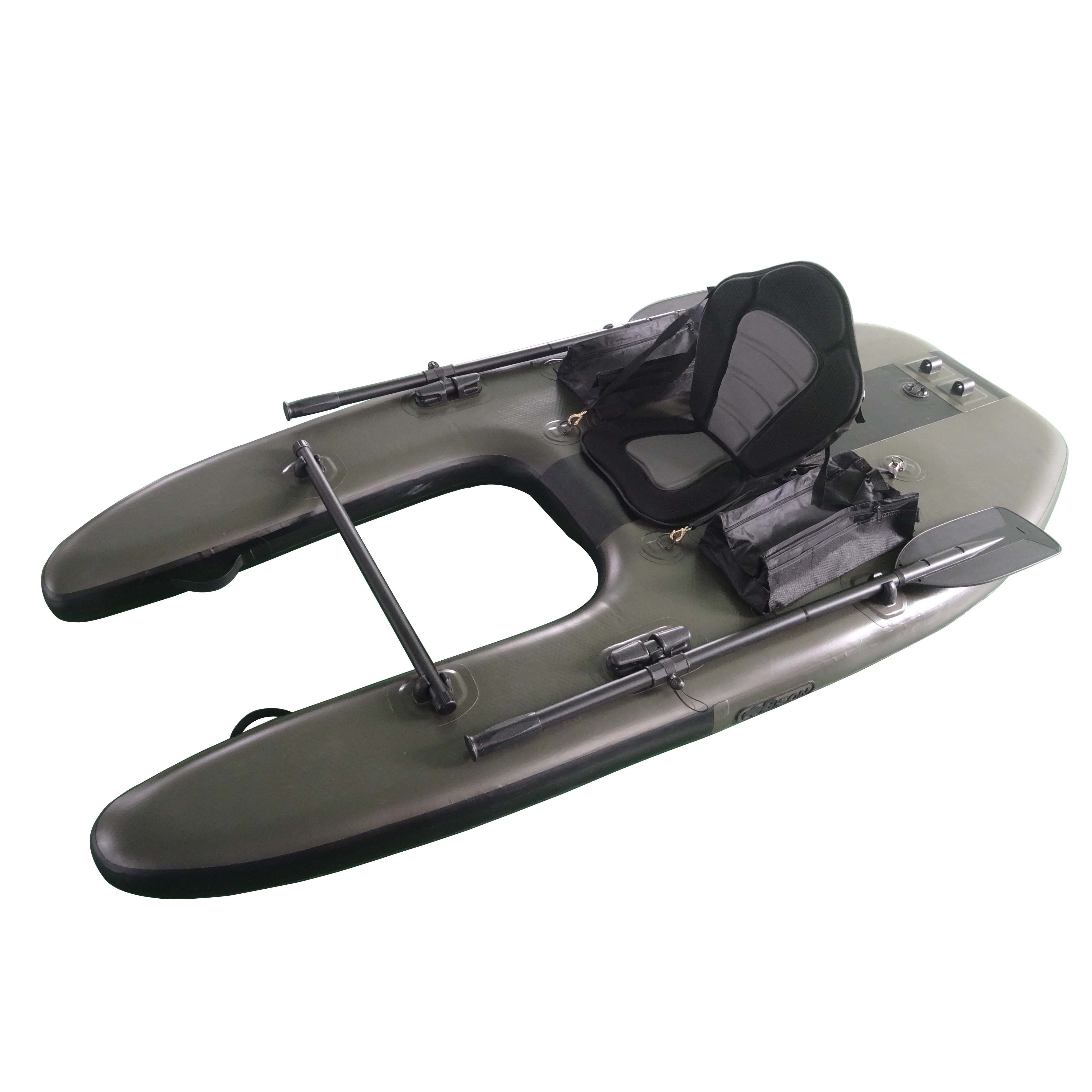 Manufacturer Floating fishing raft belly boat small fishing boat with motor for one person