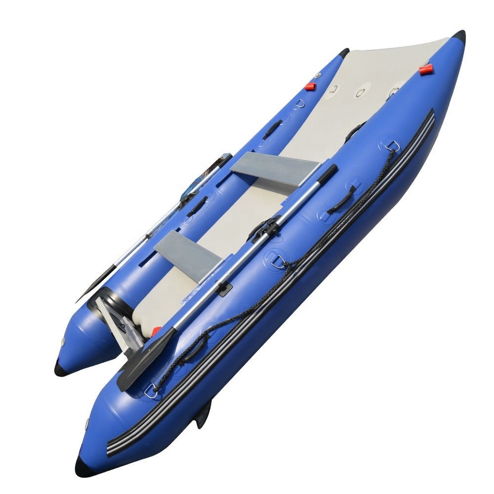 China Original Manufacture Top Quality Inflatable Boat with Catamaran Hull Inflatable Dinghy 14FT