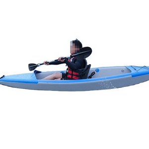 PVC inflatable Double Kayak 2 Person Sit on top Drop Stich Fabric Kayak for River / Drifting / Raft Boat 15ft Length