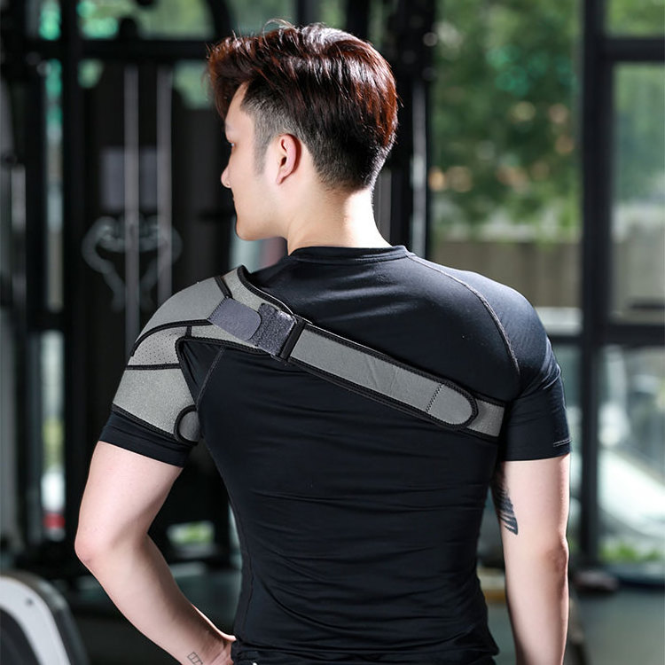 Double Shoulder Support Brace Strap Wrap Neoprene Protector adjustable fitness shoulder protector