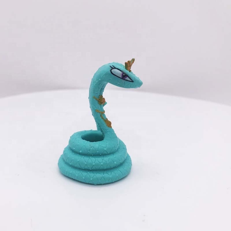 Custom Plastic Snake Shape  bobble head Toy ,Plastic shaking head toy Animal Figurine, Make Plastic bobble head Figure