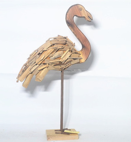 Nautical wooden aquatic bird ,driftwood animal aquatic bird   decorations