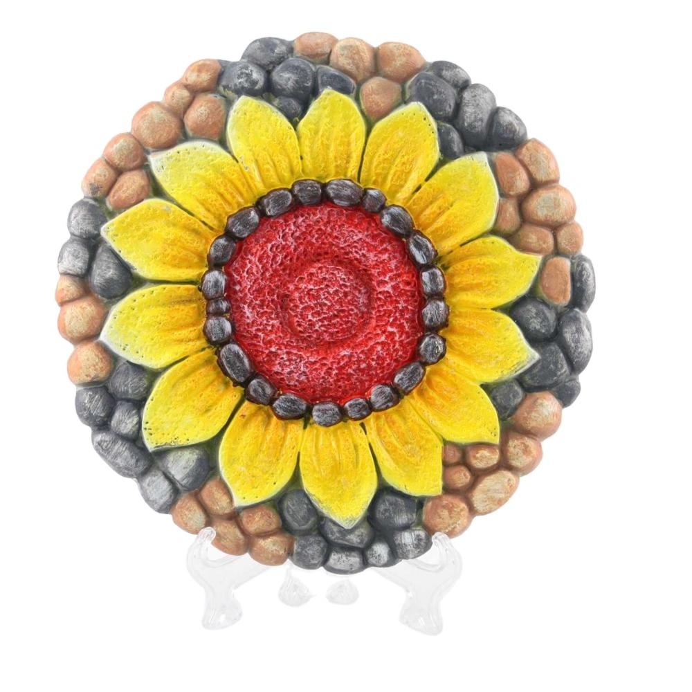 Hand painted Garden Cement Sunflower Stepping Stone, Customized ODM