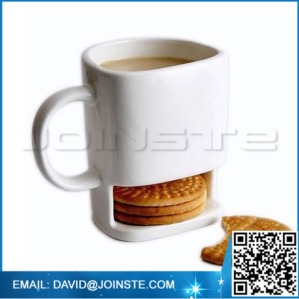 250ml Dunk Mug - Ceramic Cookies Mug with Biscuit holder