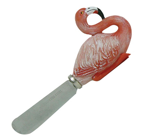 Wholesale custom ceramic spreader knife,flamingo cheese spreader,flamingo spreader