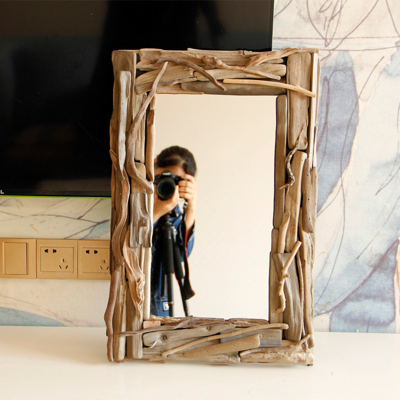 Driftwood Wooden Wood Mirror 32