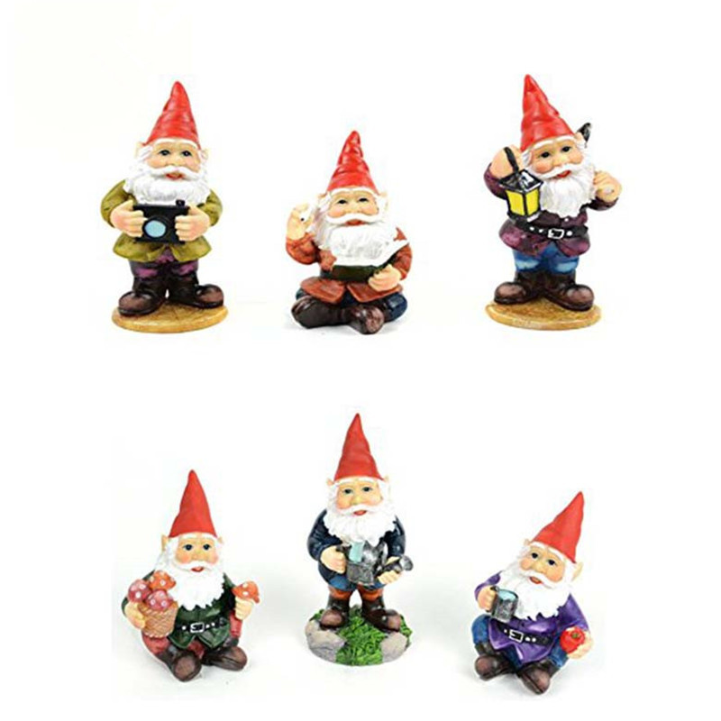 Custom Polyresin figurine, Resin figure,  Mini Gnome Garden Set 3 piece Fairy Garden 5 Gnomes plus! Miniature Resin