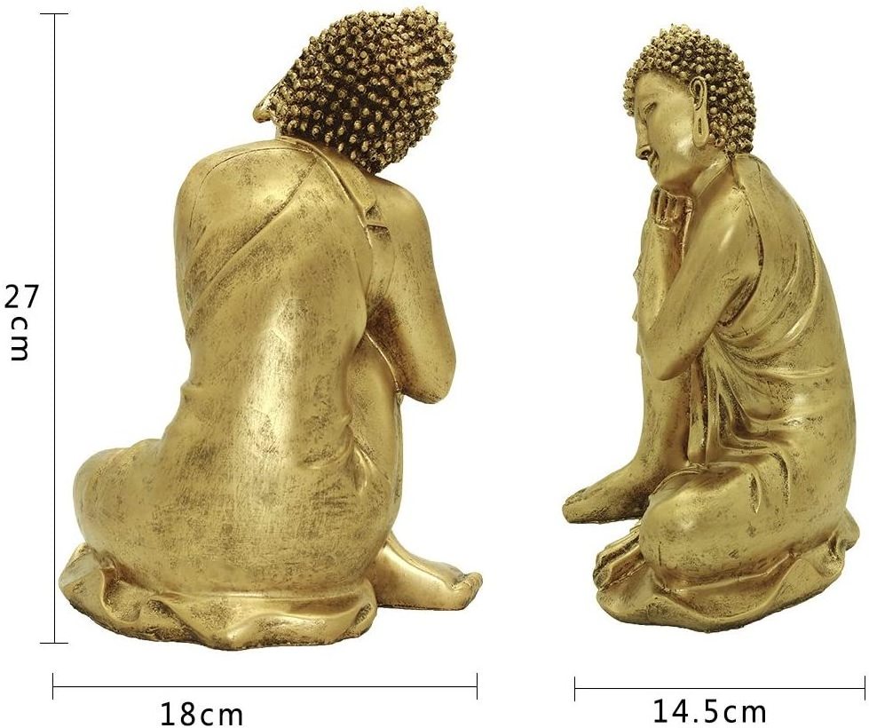 Napping Indian Buddha Statue Gold Resin Home Decor Housewarming Gift custom acceptable