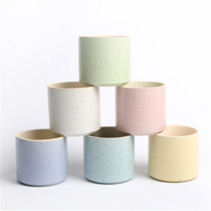 Round ceramic  pastel  flower pot , indoor  ceramic   planter pot  flowerpot