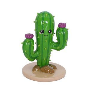 Custom Green Plant Cactus Desktop ornament; Resin Manufacturing Plant Cactus for Decoration;Customized Faux Cactus Green 10cmH crafts and gifts