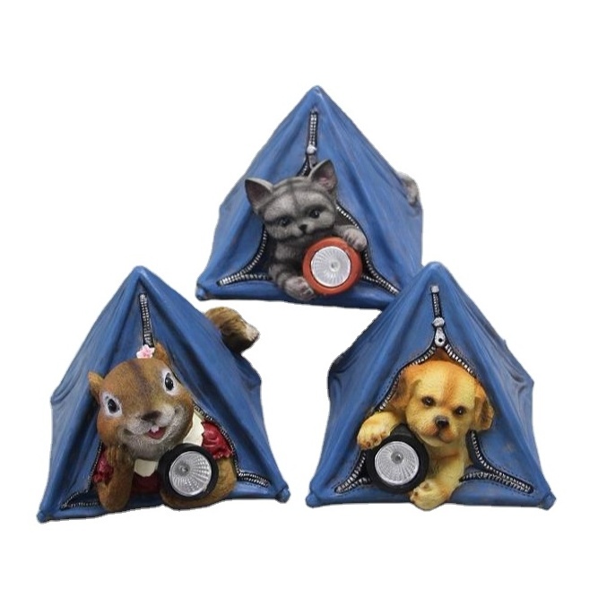 Backyard Camper Squirrel racoon Dog Cat Solar Design Camping Tent Night Camp gifts & crafts