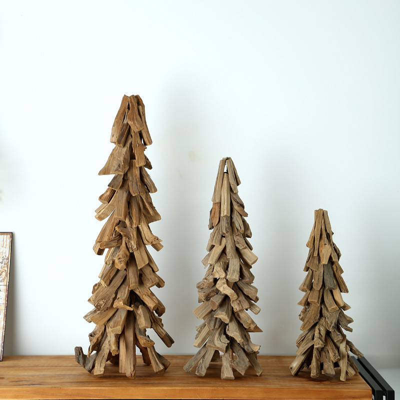 Wholesale Driftwood Wooden Tabletop Christmas Tree Topper