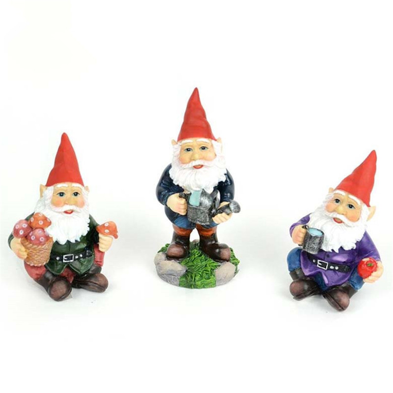 Custom Polyresin figurine, Resin figure,  Mini Gnome Garden Set 3 piece Fairy Garden 5 Gnomes plus! Miniature Resin