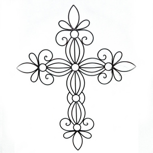 Antique 3D Metal Wall Art crosses hanging Decor low price