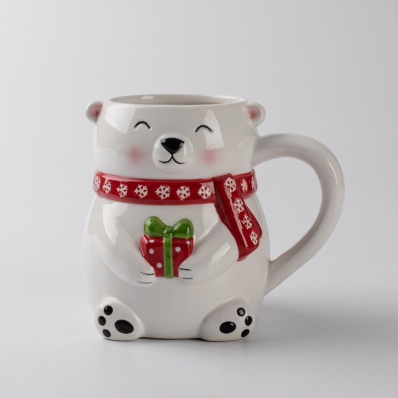 Custom 3d Ceramic Christmas Mug Santa Gnome Reindeer Polar Bear Penguin Snowman Elf Fox Gingerbread Man Owl Tree Coffee Cups Mug