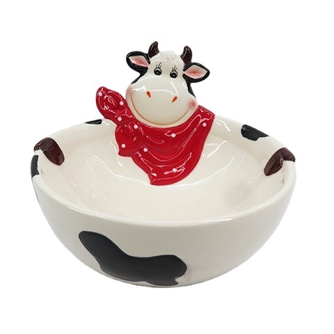 Home Decor Quirky Country Cow Bowl,Ceramic