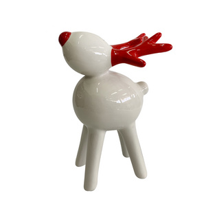 Joinste- Reindeer statues, Ceramic reindeer home decoration statues handmade