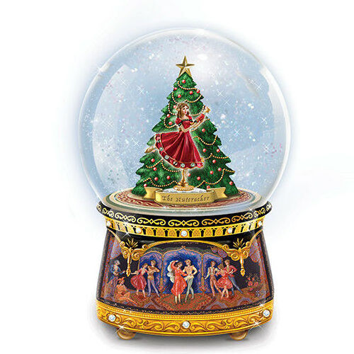 Jingle All The Way Nutcracker with Candy Cane Small Snowglobe