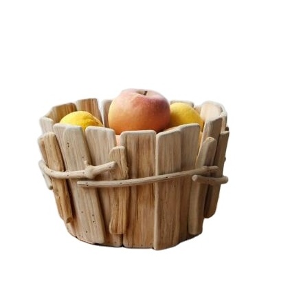 New Natural driftwood basket ,wood fruit basket