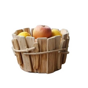 New Natural driftwood basket ,wood fruit basket