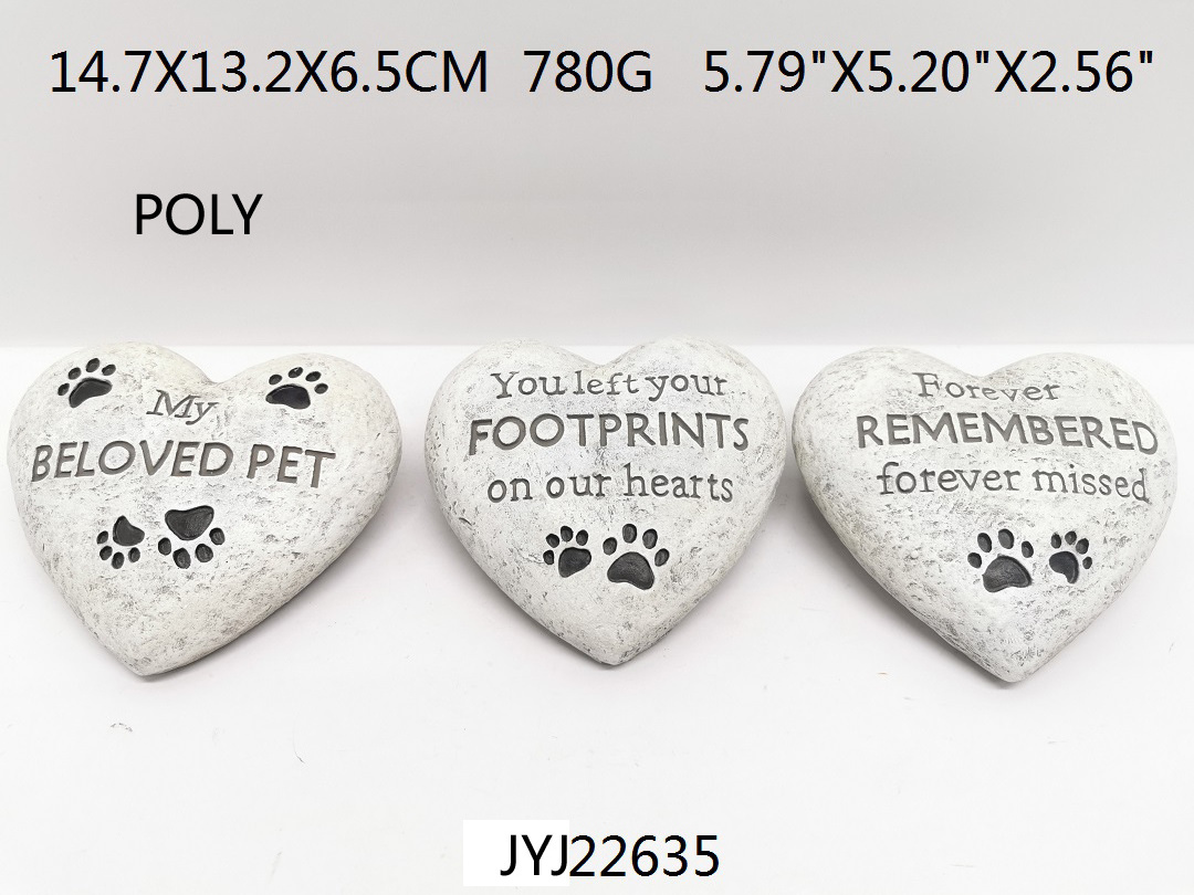 Pet Memorial Stones Paw Prints; Resin Pet Headstone Dog Memorial Stone Puppy Tombstone with Pet Grave Stone