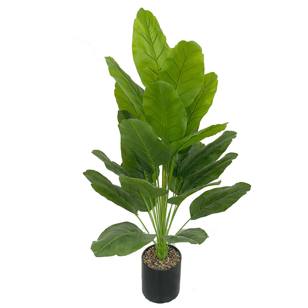 120CM Wholesale Large Artificial Traveller Banana Leaf Tree Bonsai plant artificial palm tree with pots