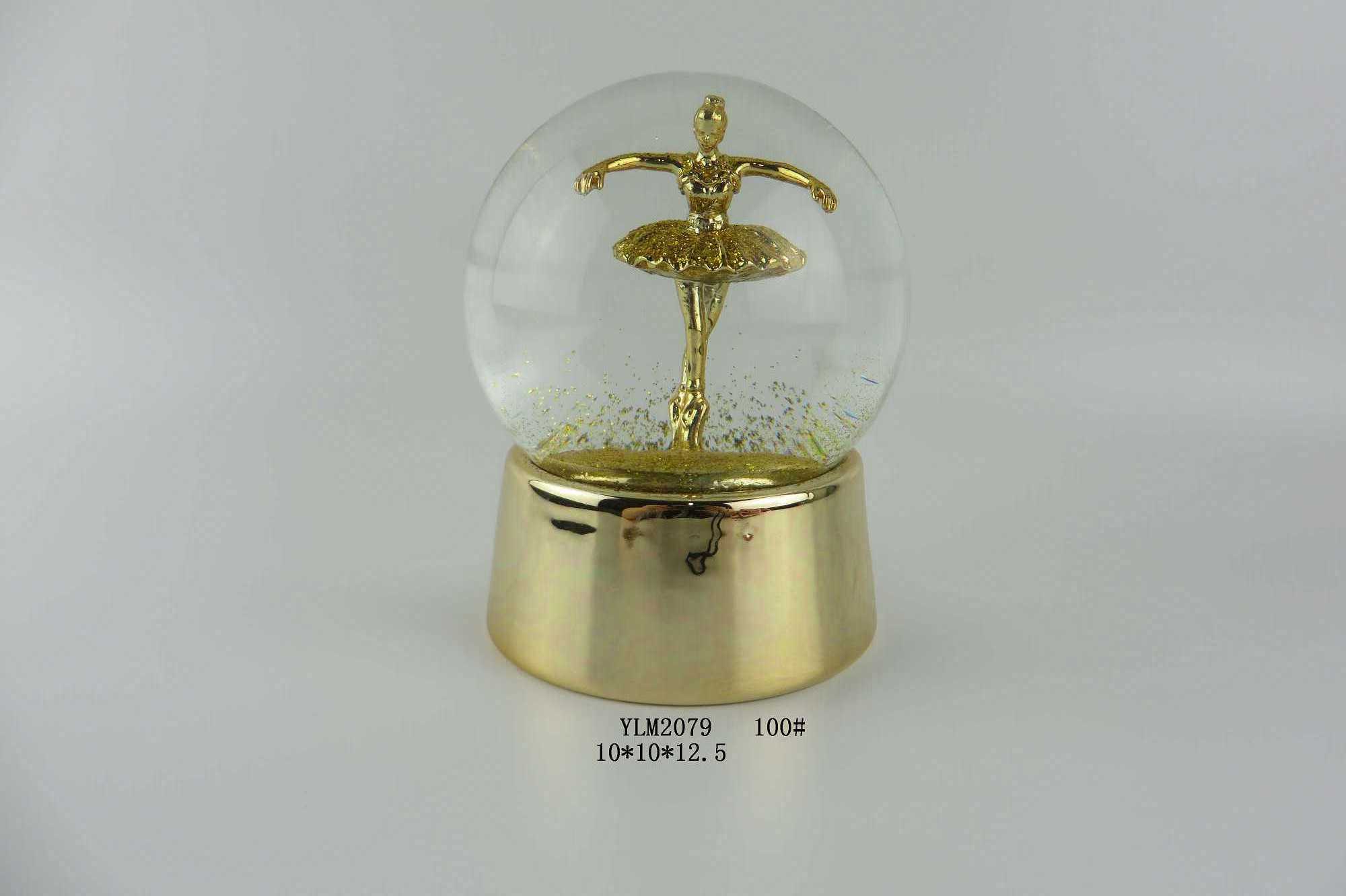 Hand painted Ballet Dancer Polyresin snow globe, Resin water globes, glass ball