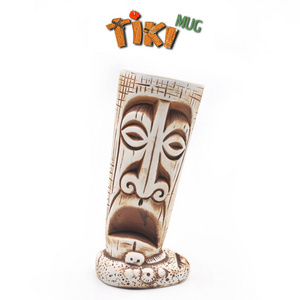 Custom tiki mug,ceramic souvenir cups,cheap ceramic tiki mug