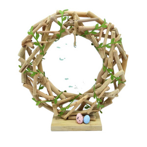 Wood Easter Ring Decoration; Driftwood Easter Ring Decoration with Bunny gifts and crafts