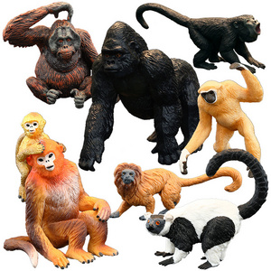 Garden Decoration Fiberglass Animal Figurines Gorilla Statues Deer Penguin Monkey Wolf Garden Statues