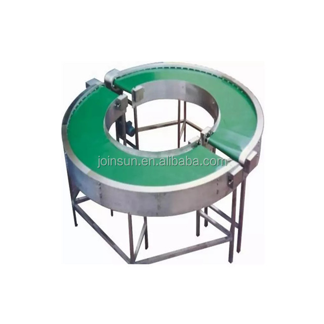 Conveyor belt semi circle return powered conveyor