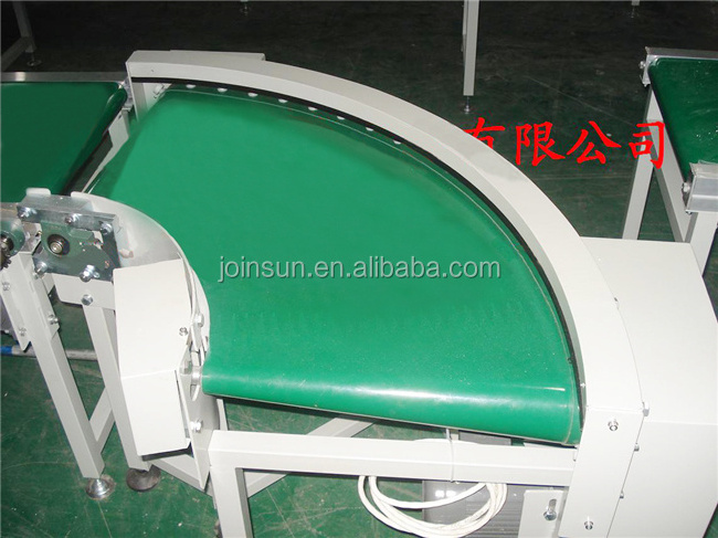 Conveyor belt semi circle return powered conveyor