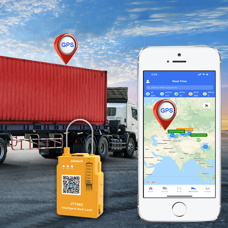 BLE/GPRS IOS/Android Mobile App Remote Control Cargo Security Monitoring Small GPS Seal Padlock