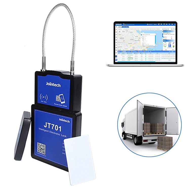 4G Cargo Security Lock Jointech JT701 Smart GPS Padlock for Container Tracking GPS Electronic Seal Lock