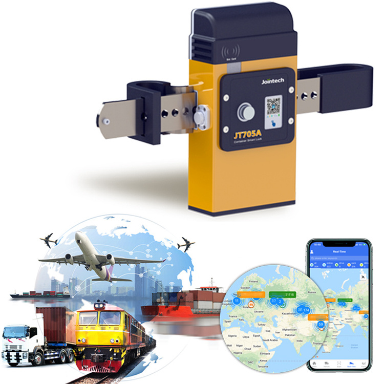 4G Cargo Lock with Remote Control APP Electronic Trailer Door Lock Opening Alarm for Container Tracking GPS Locker